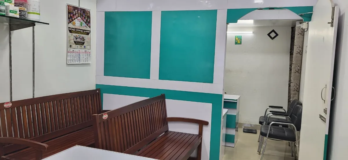 Patient waiting area, Dr Meera's Siddha Healthcare Centre, Nagapattinam
